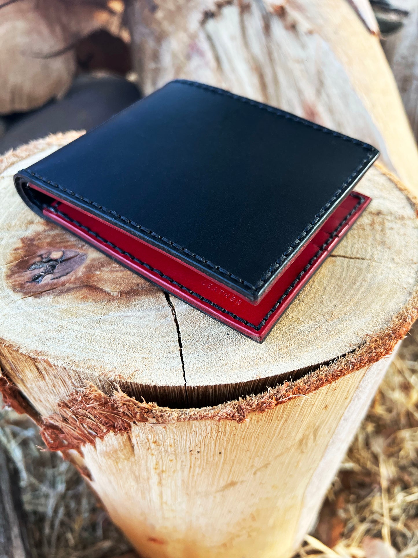 ORTHROS BI FOLD WALLET - BLACK & RED