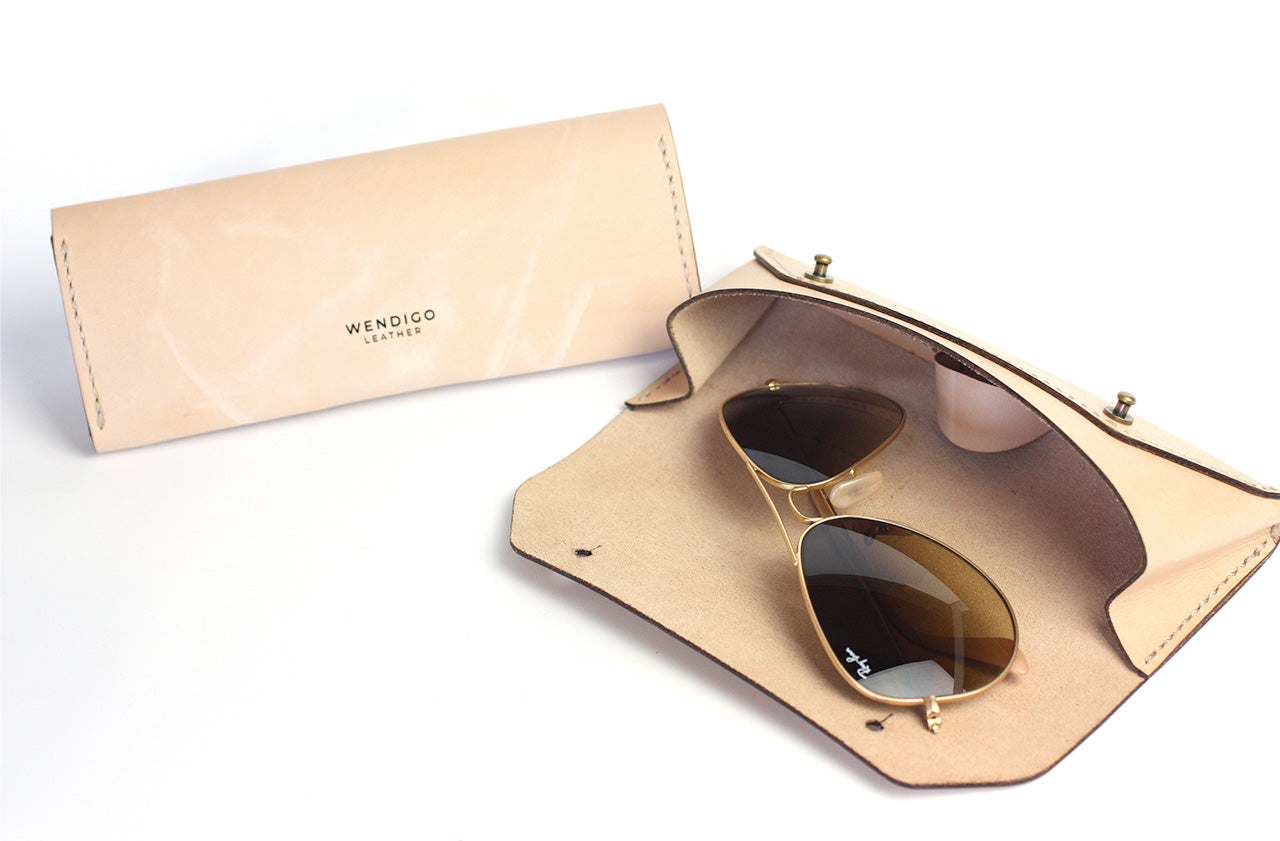 Argos: Handmade Leather Sunglass Case - Stylish Protection for Your Shades